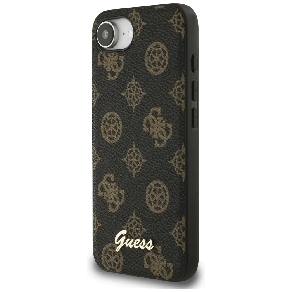 Wholesale Guess Peony Script Logo MagSafe Apple iPhone 16e black - GUE4583 - {ean13} - Hurt
