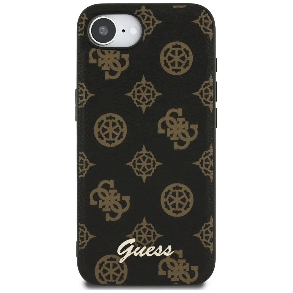 Wholesale Guess Peony Script Logo MagSafe Apple iPhone 16e black - GUE4583 - {ean13} - Hurt