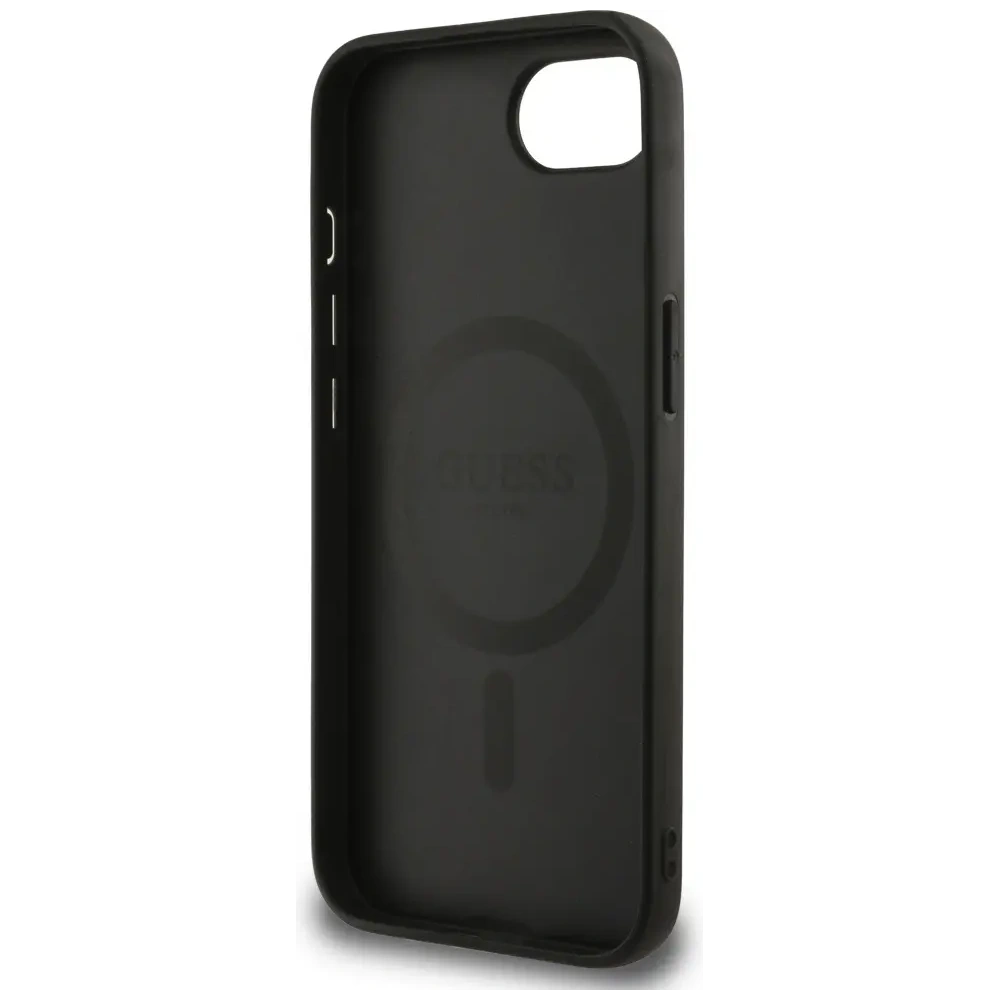 Wholesale Guess Peony Script Logo MagSafe Apple iPhone 16e black - GUE4583 - {ean13} - Hurt