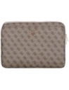 Guess Sleeve 14" 4G Zipper Pocket Triangle Logo brown