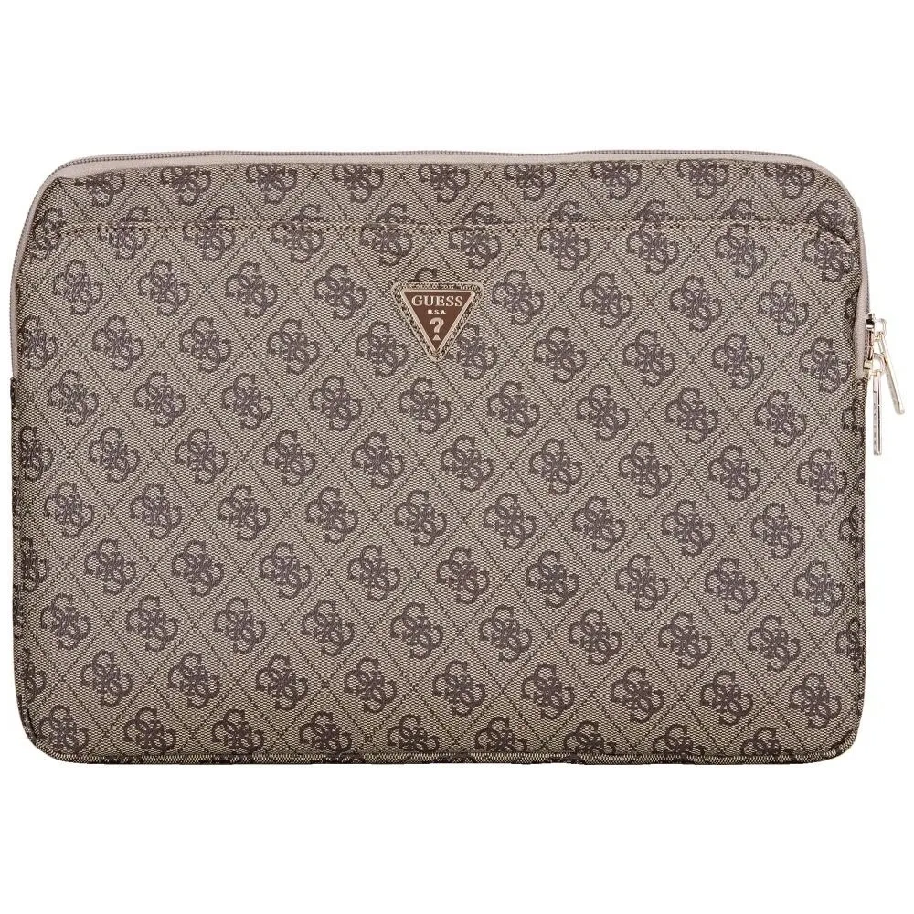 Wholesale Guess Sleeve 14" 4G Zipper Pocket Triangle Logo brown - GUE4584 - {ean13} - Hurt