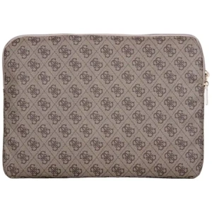 Wholesale Guess Sleeve 14" 4G Zipper Pocket Triangle Logo brown - GUE4584 - {ean13} - Hurt