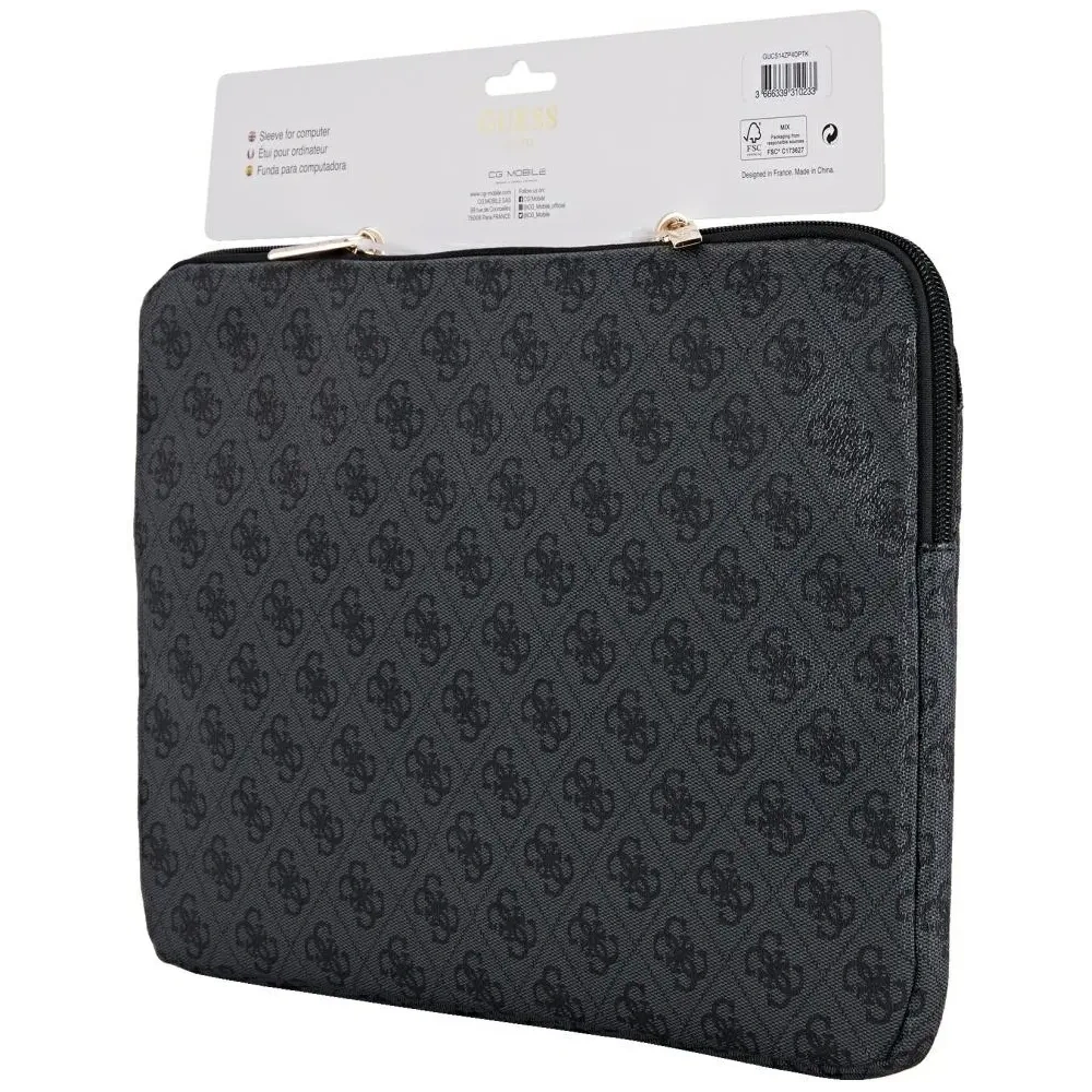 Hurtownia GSM - Obal na notebook 14" 4G s kapsou na zip, trojúhelníkové logo, černý - GUE4585 - {ean13} - Hurt