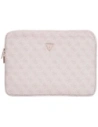Guess Sleeve 14" 4G Zipper Pocket Triangle Logo pink