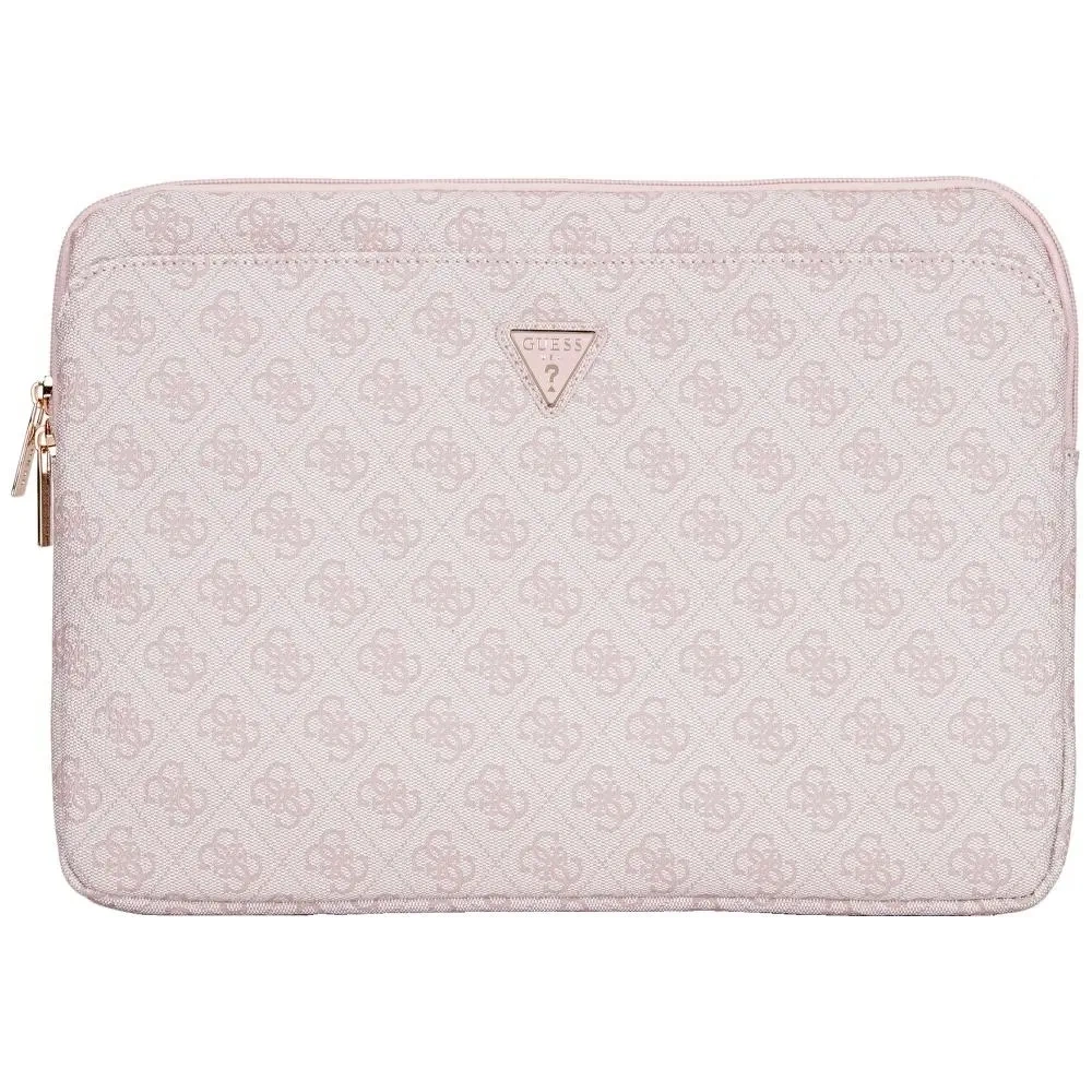 Wholesale Guess Sleeve 14" 4G Zipper Pocket Triangle Logo pink - GUE4586 - {ean13} - Hurt