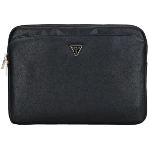 Wholesale Guess Sleeve 14" Grained Zipper Pocket Triangle Logo black - GUE4587 - {ean13} - Hurt