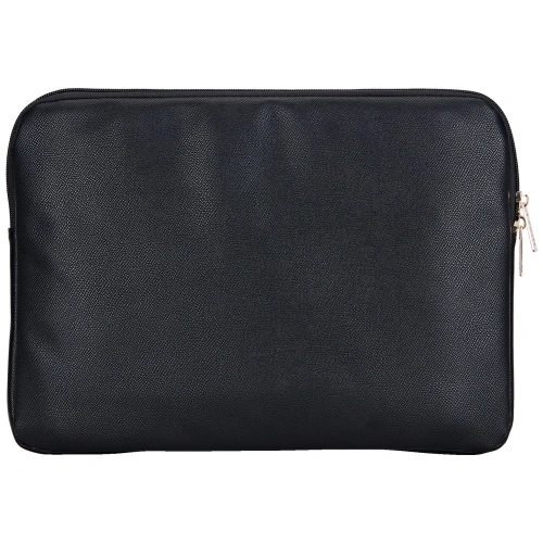 Torba Guess Sleeve 14" Grained Zipper Pocket Triangle Logo czarny