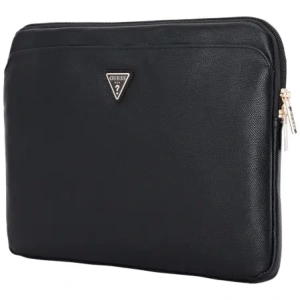 Wholesale Guess Sleeve 14" Grained Zipper Pocket Triangle Logo black - GUE4587 - {ean13} - Hurt