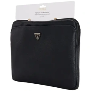 Wholesale Guess Sleeve 14" Grained Zipper Pocket Triangle Logo black - GUE4587 - {ean13} - Hurt
