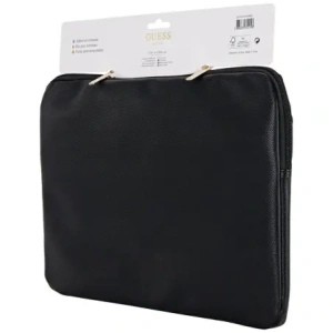 Wholesale Guess Sleeve 14" Grained Zipper Pocket Triangle Logo black - GUE4587 - {ean13} - Hurt