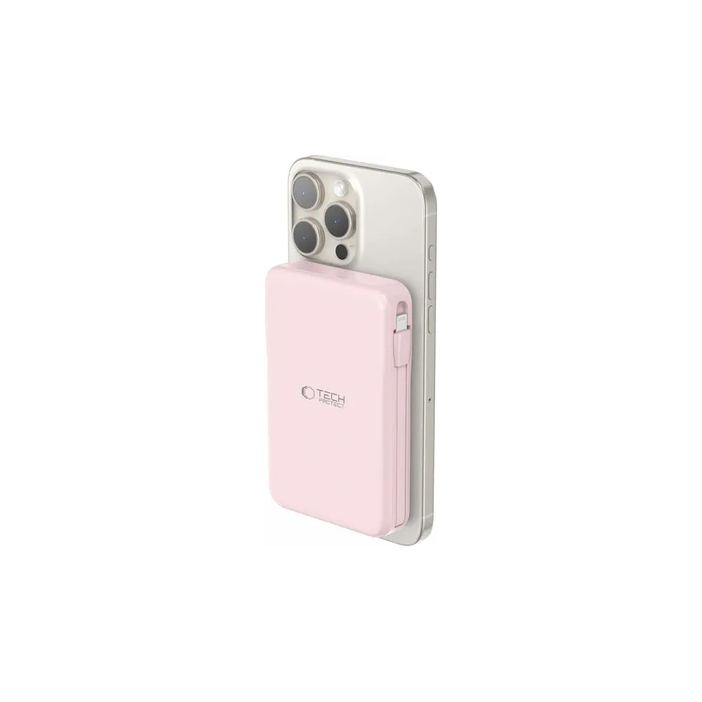 Hurtownia GSM - Tech-Protect PB31 LifeMag MagSafe Power Bank 10000mAh Růžový - THP4157 - {ean13} - Hurt