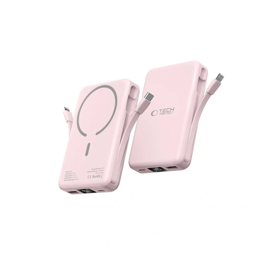 Powerbank Tech-Protect PB31 LifeMag MagSafe Power Bank 10000mah Pink