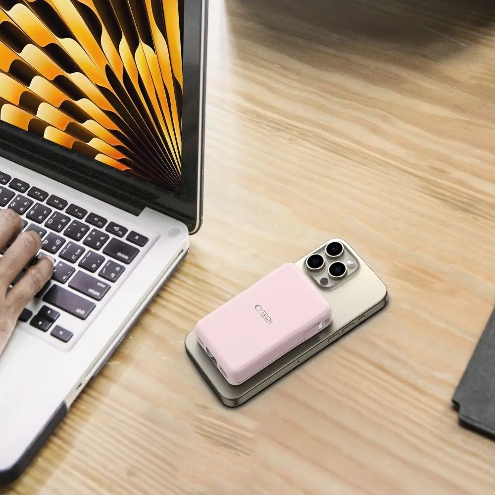 Hurtownia GSM - Tech-Protect PB31 LifeMag MagSafe Power Bank 10000mAh Růžový - THP4157 - {ean13} - Hurt