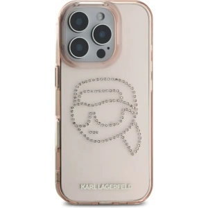 Wholesale [CR] Karl Lagerfeld IML Rhinestones Karl Head Case for Apple iPhone 16 Pro Max pink - OT-886 - {ean13} - Hurt