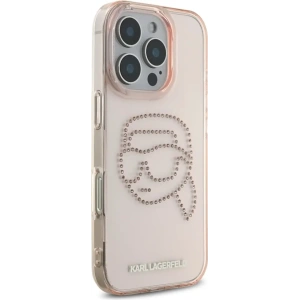 Wholesale [CR] Karl Lagerfeld IML Rhinestones Karl Head Case for Apple iPhone 16 Pro Max pink - OT-886 - {ean13} - Hurt