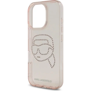 Wholesale [CR] Karl Lagerfeld IML Rhinestones Karl Head Case for Apple iPhone 16 Pro Max pink - OT-886 - {ean13} - Hurt