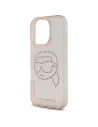 Wholesale [CR] Karl Lagerfeld IML Rhinestones Karl Head Case for Apple iPhone 16 Pro Max pink - OT-886 - {ean13} - Hurt