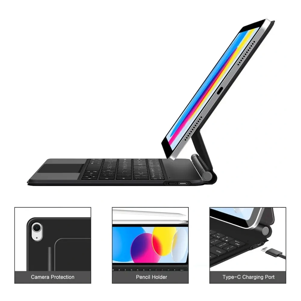 Wholesale Tech-Protect SmartCase Magnetic + Keyboard Apple iPad 10.9" 2022 / 11" 2025 Black - THP4162 - {ean13} - Hurt