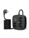 Wholesale Tech-Protect PCS3X4 Power Strip 2xUSB-A, 2xUSB-C, 3xSocket AC 200cm Black - THP4167 - {ean13} - Hurt