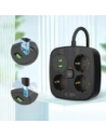 Wholesale Tech-Protect PCS3X4 Power Strip 2xUSB-A, 2xUSB-C, 3xSocket AC 200cm Black - THP4167 - {ean13} - Hurt