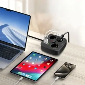 Wholesale Tech-Protect PCS3X4 Power Strip 2xUSB-A, 2xUSB-C, 3xSocket AC 200cm Black - THP4167 - {ean13} - Hurt