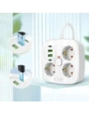 Wholesale Tech-Protect PCS3X4 Power Strip 2xUSB-A, 2xUSB-C, 3xSocket AC 200cm White - THP4168 - {ean13} - Hurt