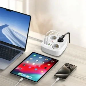 Wholesale Tech-Protect PCS3X4 Power Strip 2xUSB-A, 2xUSB-C, 3xSocket AC 200cm White - THP4168 - {ean13} - Hurt