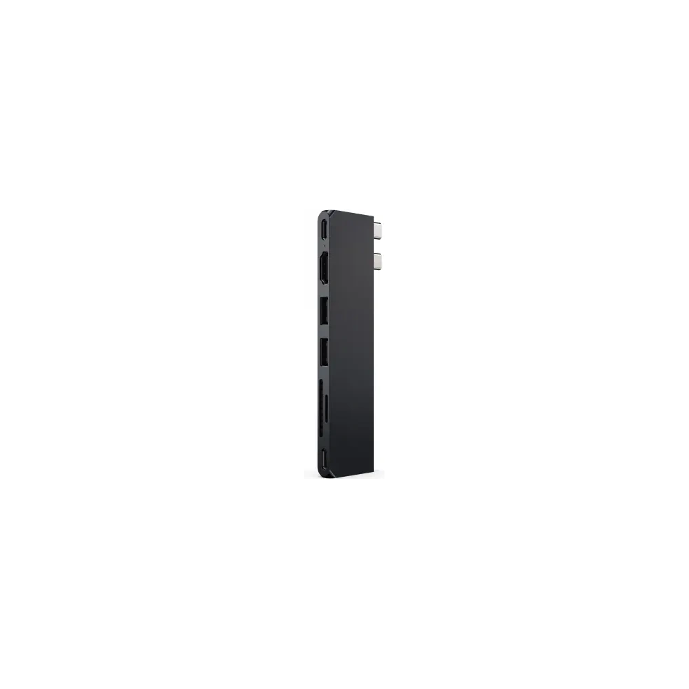 Wholesale Satechi Pro Hub Slim with dual USB-C for Apple MacBook (2xUSB-A, USB-C 4, HDMI, SD/microSD, USB-C) (midnight) - STH191 - {ean13} - Hurt