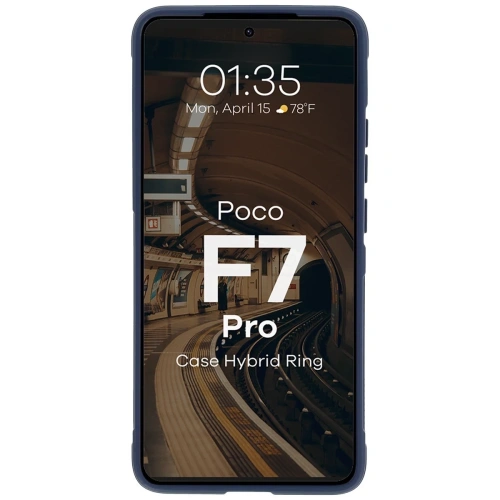 Pancerne etui Bizon Case Tur do Xiaomi Poco F7 Pro granatowe