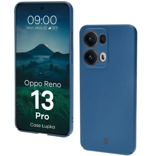 Etui Bizon Case Łupka do Oppo Reno13 Pro niebieskie