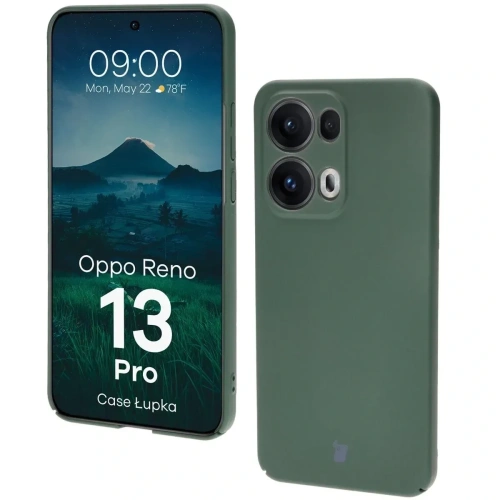 Etui Bizon Case Łupka do Oppo Reno13 Pro zielone