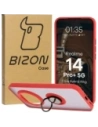 Wholesale Bizon Case Hybrid Ring Realme 14 Pro+ Plus 5G smoky with a red frame - BIZ9097 - {ean13} - Hurt