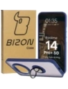Bizon Case Hybrid Ring Realme 14 Pro+ Plus 5G smoky with a navy blue frame