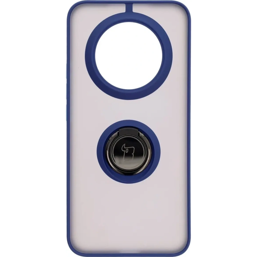 Wholesale Bizon Case Hybrid Ring Realme 14 Pro+ Plus 5G smoky with a navy blue frame - BIZ9098 - {ean13} - Hurt