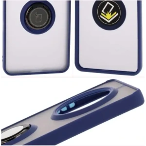 Hurtownia GSM - Bizon Case Hybrid Ring Realme 14 Pro+ Plus 5G kouřový s námořnickým modrým rámem - BIZ9098 - {ean13} - Hurt
