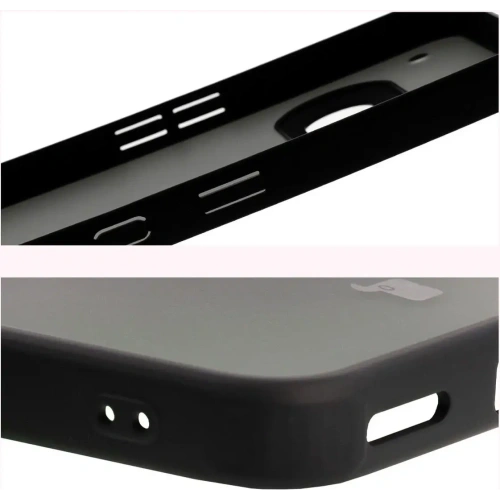 Etui Bizon Case Angelo do Nothing Phone (3a) przydymione z czarną ramką