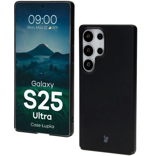 Etui Bizon Case Łupka do Samsung Galaxy S25 Ultra czarne