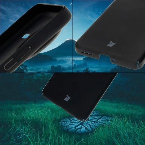 Etui Bizon Case Łupka do Xiaomi Poco F7 Pro czarne