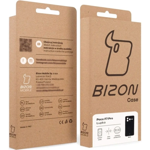 Etui Bizon Case Łupka do Xiaomi Poco F7 Pro czarne