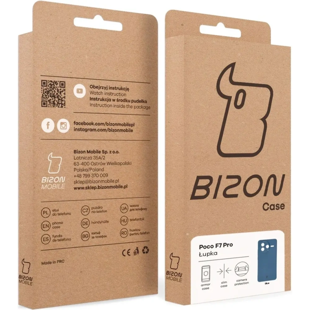 Hurtownia GSM - Etui Bizon Case Łupka do Xiaomi Poco F7 Pro niebieskie - BIZ9111 - {ean13} - Hurt