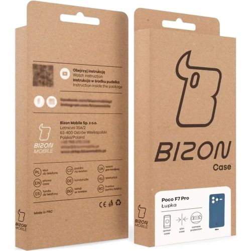 Etui Bizon Case Łupka do Xiaomi Poco F7 Pro niebieskie