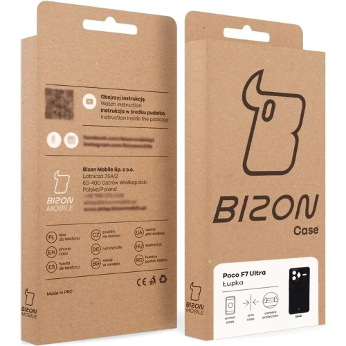 Etui Bizon Case Łupka do Xiaomi Poco F7 Ultra czarne