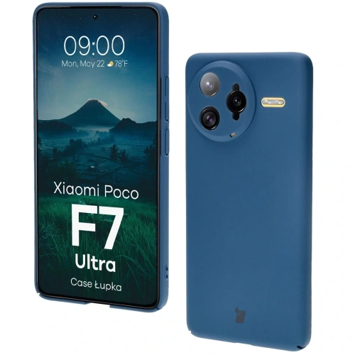 Etui Bizon Case Łupka do Xiaomi Poco F7 Ultra niebieskie