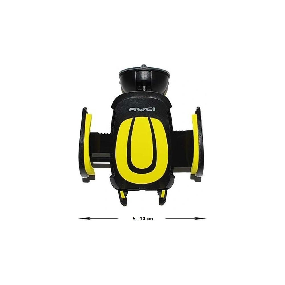 Hurtownia GSM - AWEI uchwyt samochodowy X7 4.3" - 7" do szyby czarno-żółty/black&yellow - AWEI047BLKYEL - {ean13} - Hurt