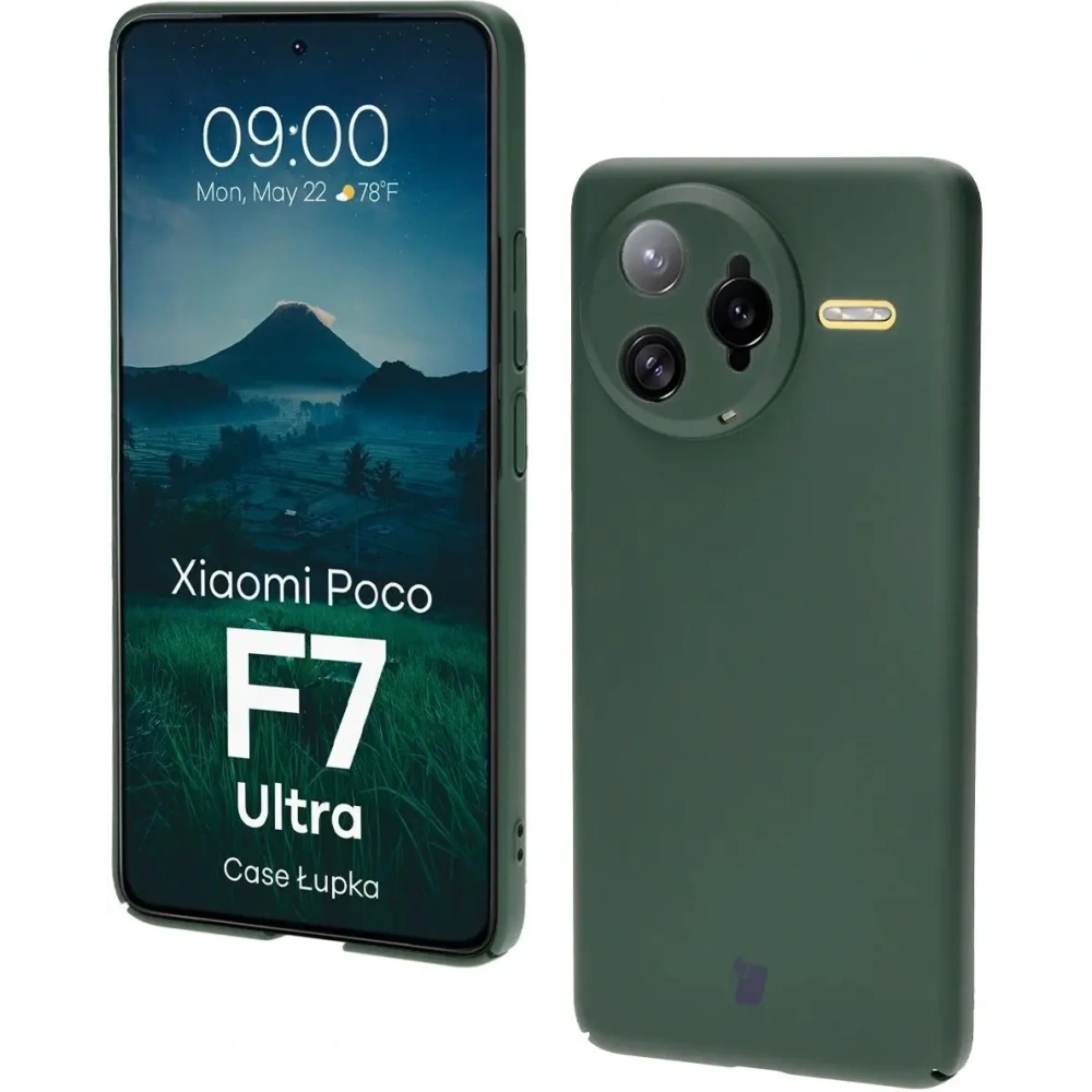 Etui Bizon Case Łupka do Xiaomi Poco F7 Ultra zielone