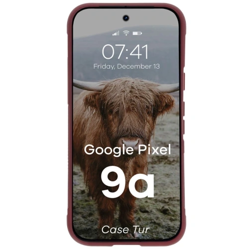 Pancerne etui Bizon Case Tur do Google Pixel 9a burgundowe