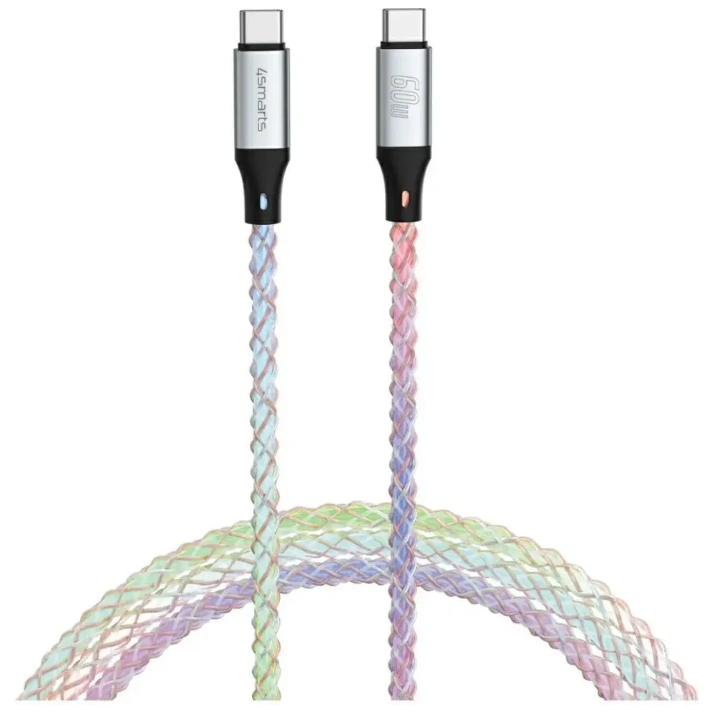 Hurtownia GSM - 4smarts USB-C / USB-C 60W 1,5m RGB kabel - 4SMR85 - {ean13} - Hurt