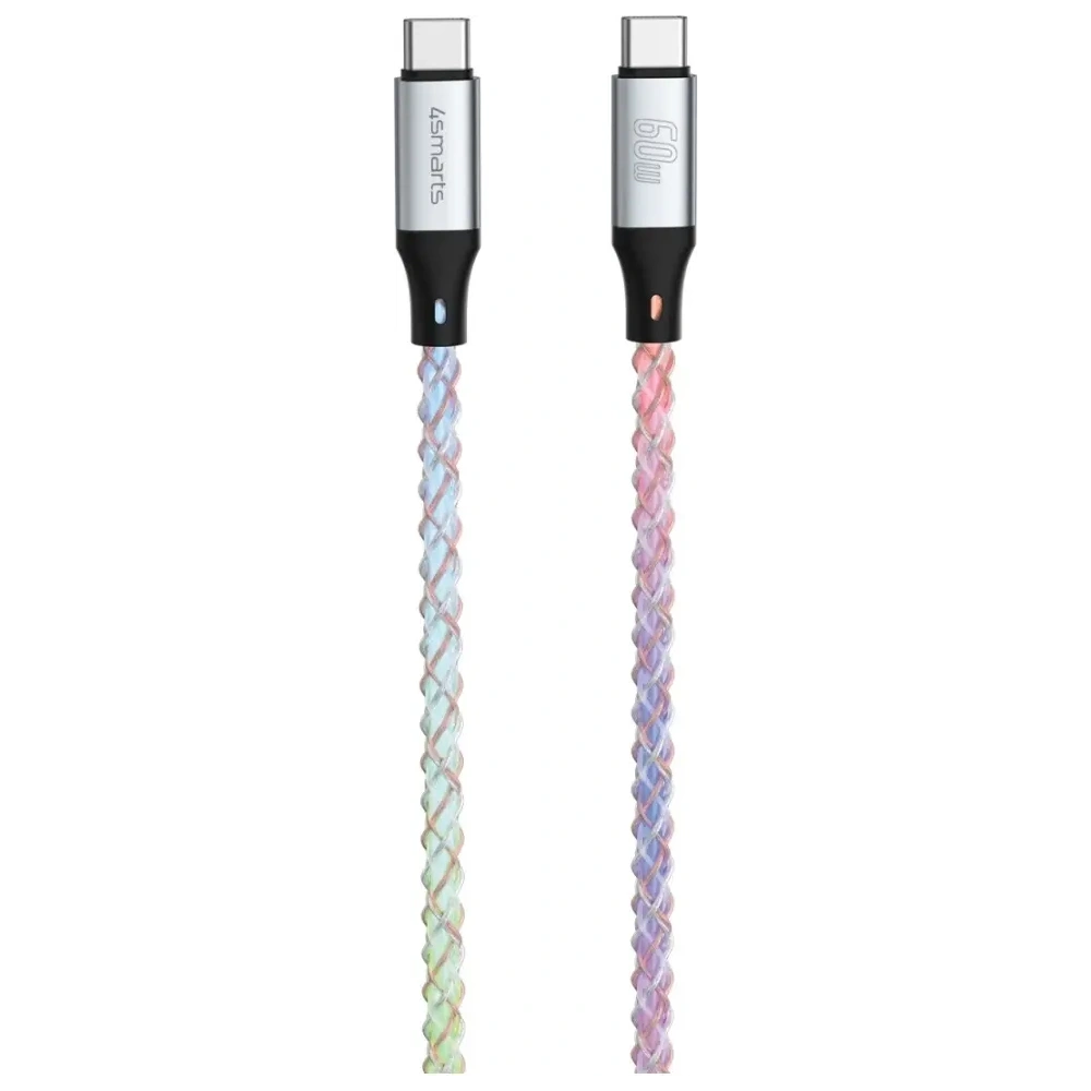 Hurtownia GSM - 4smarts USB-C / USB-C 60W 1,5m RGB kabel - 4SMR85 - {ean13} - Hurt
