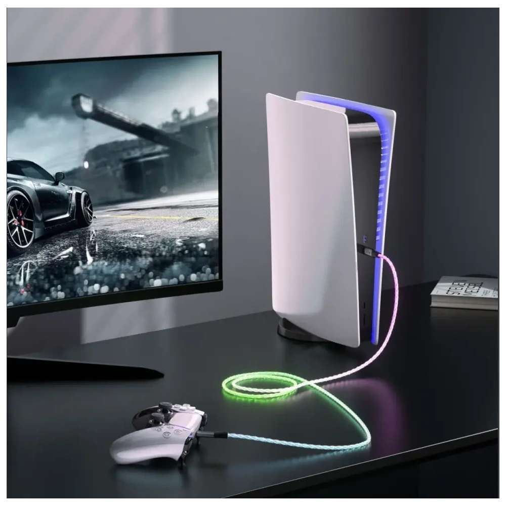 Hurtownia GSM - 4smarts USB-C / USB-C 60W 1,5m RGB kabel - 4SMR85 - {ean13} - Hurt
