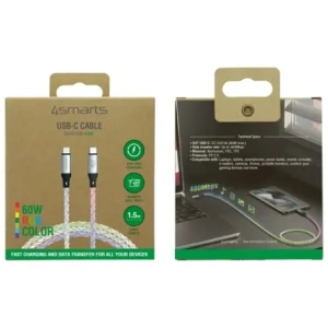 Wholesale 4smarts USB-C / USB-C 60W 1.5m RGB cable - 4SMR85 - {ean13} - Hurt